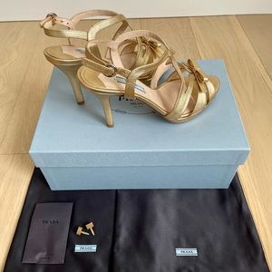 Prada Gold Heels